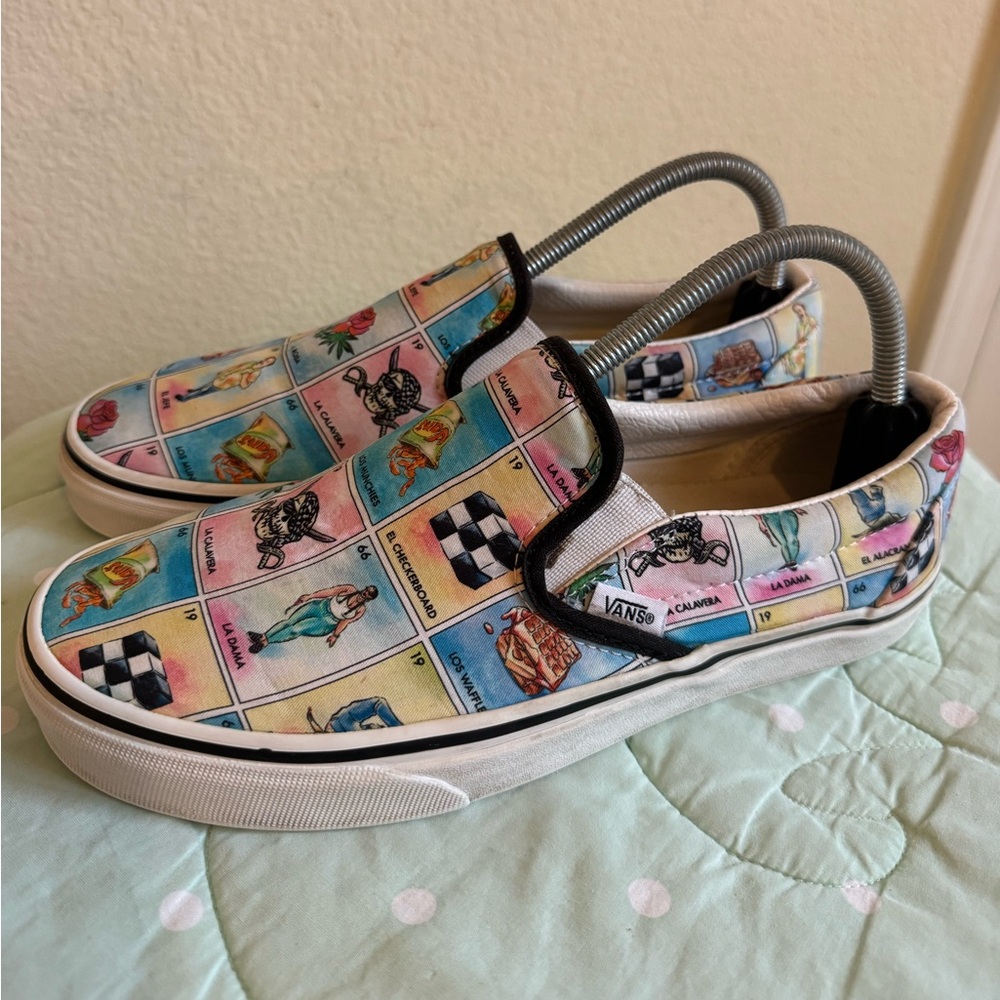 Vans Multicolor Lotería Print Sneakers Women size 9.5 - Picture 9 of 16